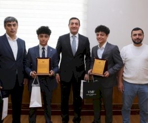    Deputat Mahir Abbaszadə Avropa çempinoatının mükafatçıları ilə görüşdü   