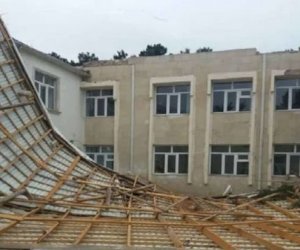    Damı uçan məktəbdə tədris qismən bərpa olundu   
