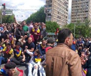    
Ermənistan müxalifəti oturaq aksiyaya başladı    