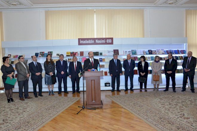    Milli Kitabxana “Nəsimi ili“ ilə bağlı sərgi keçirib   