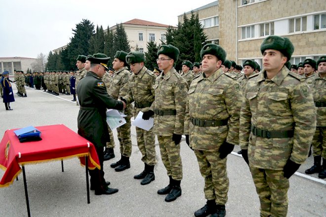    Gənc leytenantlar orduda xidmətə başlayıblar   