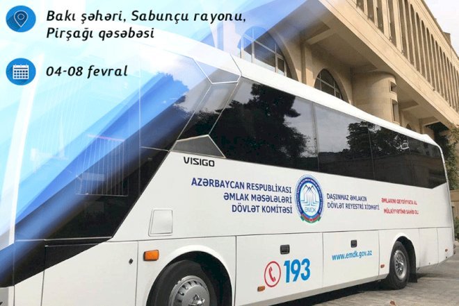    Daşınmaz əmlakın səyyar xidmətləri Pirşağıda   