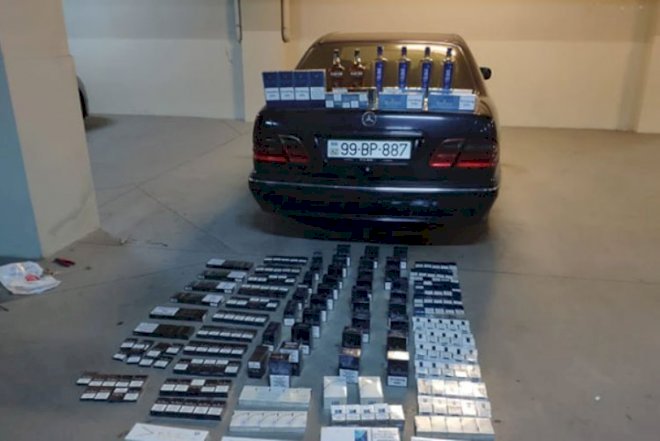    Maşında 17 mindən çox siqaret gizlətdi   