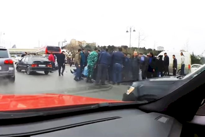    Bu gün baş verən qəzanın dəhşətli görüntüsü - Video   