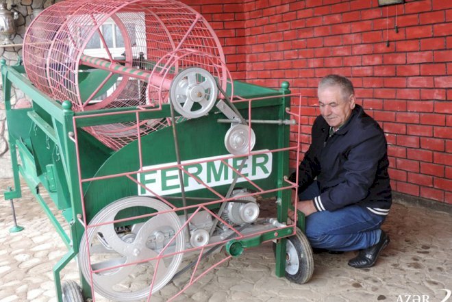    Qusarlı fermer yeni aqreqat düzəltdi - Foto   