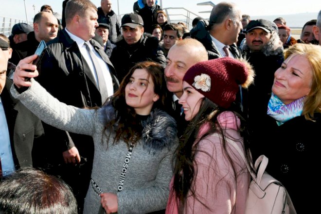    İlham Əliyev Sumqayıt Bulvarında - Fotolar   