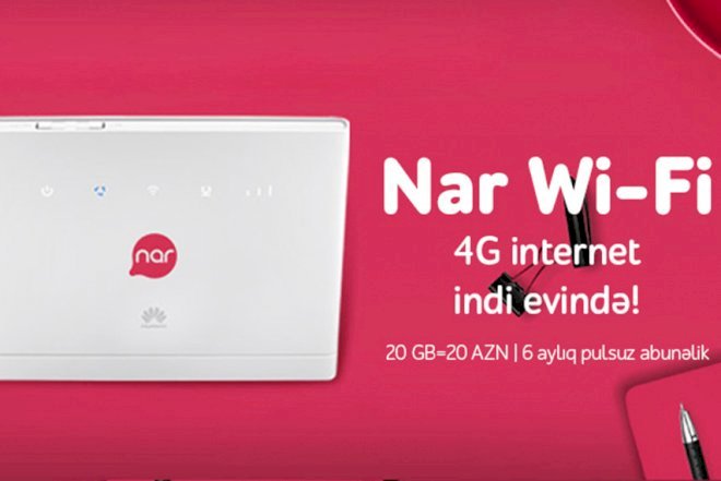    “Nar“ın 4G şəbəkəsindən ev və ofislərdə istifadə imkanı   