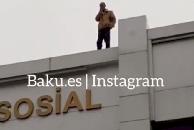    İntihar üçün nazirliyin binasına çıxdı – Azərbaycanda ŞOK hadisə + Video   
