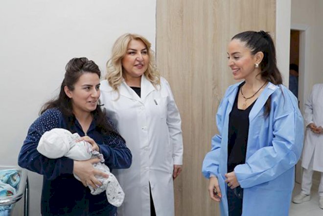    Leyla Əliyeva 2 saylı doğum evində - Fotolar   