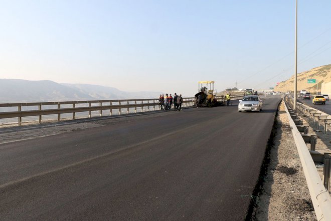   Bakı Dairəvi-1 yolunda təmir işləri aparılır   