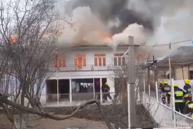    Salyanda dəhşətli yanğın - Video   