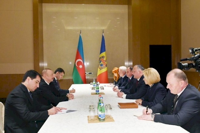    İlham Əliyev Moldova Prezidenti ilə görüşüb   