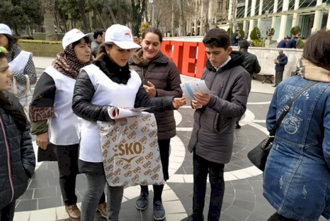    Polis Bakıda sosial aksiyanı dağıtdı   