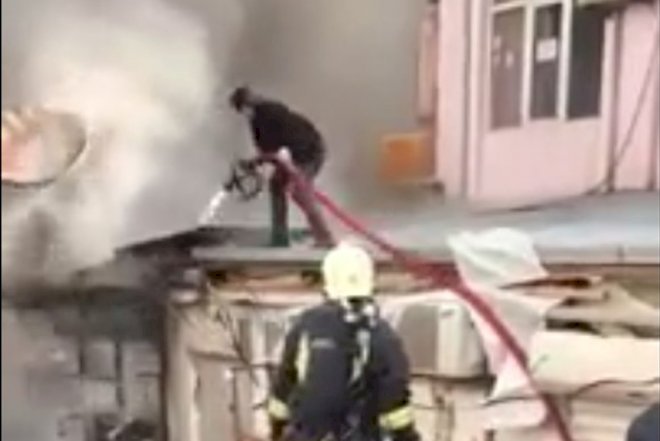    Yanğını söndürən mülki şəxslər kim olub?   