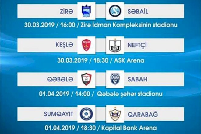    XXIII turun oyun cədvəli məlum oldu   