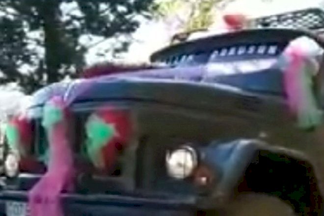    Astarada gəlini hərbi maşında gətirdilər - Video   