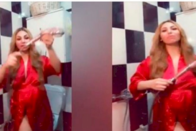    Azərbaycanlı qız hamamda canlı yayım açdı - Video   