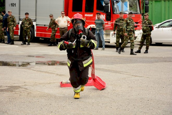    Göyçayda traktor yandı   