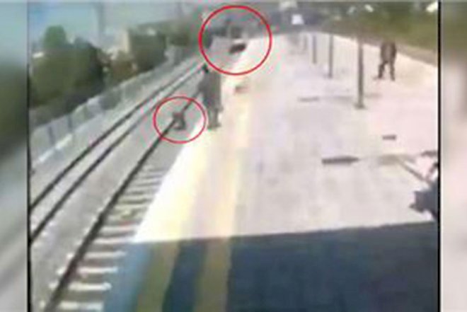    Şok intihar anı kameraya düşdü - Video   
