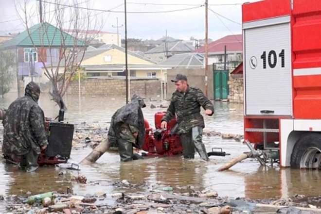    Zaqatalada evləri su basıb   