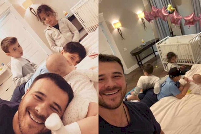    Emin Ağalarov övladları ilə birlikdə - Foto   