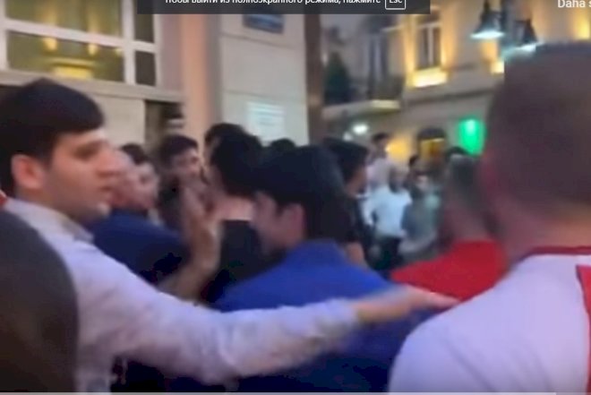    Azərbaycanlılarla “Arsenal” azarkeşləri arasında dava düşdü -   Video