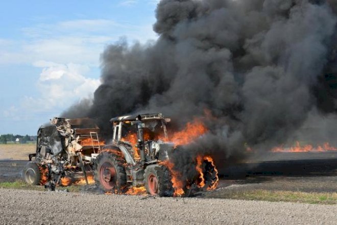    Tərtərdə iki traktor yanıb   