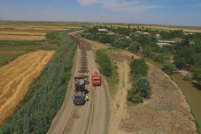    Biləsuvarda yol yenidən qurulur   