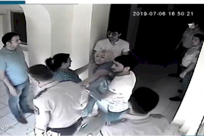    Polis şəhid xanımının bölməyə hücumunun görüntüsünü yaydı – Video   