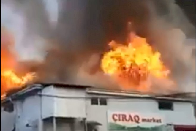    Sabirabad bazarı belə külə döndü –   Video