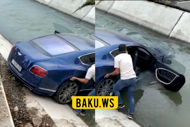    “Şərurlu İsfəndiyar ”ın uşaqları “Bentley”  ilə kanala düşdü -   Video