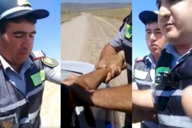    Sürücünü sürüyən polislər cəzalandırıldı -   Video