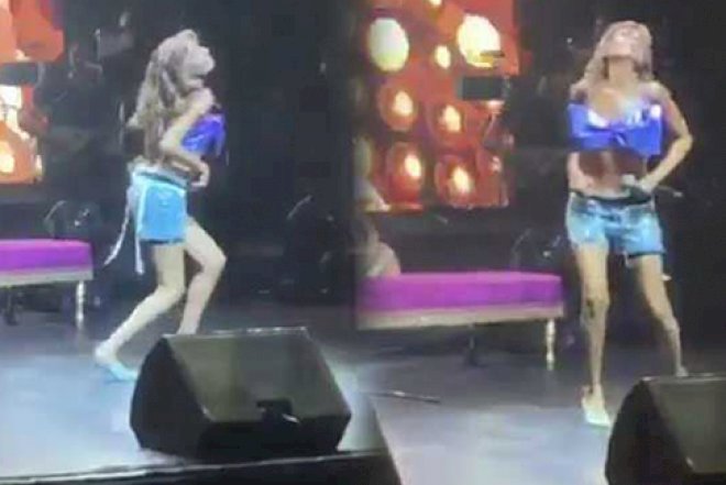    Qısa şortu, çılğın rəqsi ilə konsertə damğa vurdu - Video   