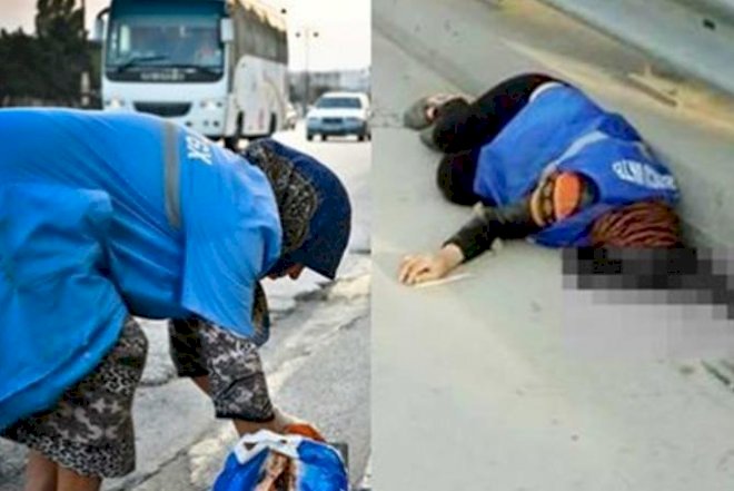    Bakıda maşın süpürgəçini vurdu –   Qəza anının videosu