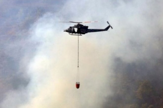    Hirkan Milli Parkında yanğının söndürülməsinə helikopter cəlb edildi   