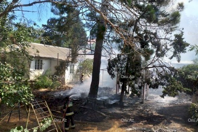    Bakıda uşaq bağçası yandı   - Foto