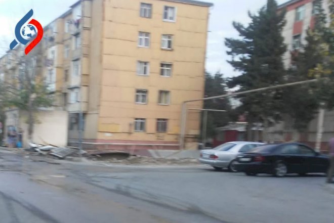    Xırdalanda qalmaqallı dayanacağın hasarı söküldü –   Video