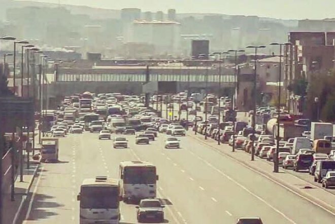    Ziya Bünyadovda qəza - Tıxac yarandı   
