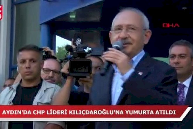    Kılıçdaroğlu yumurta atəşinə tutuldu   - Video