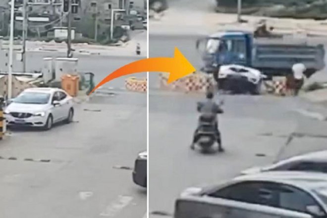    6 yaşlı uşağın avtomobillə etdiyi hərəkət hamını şoka saldı   - Video