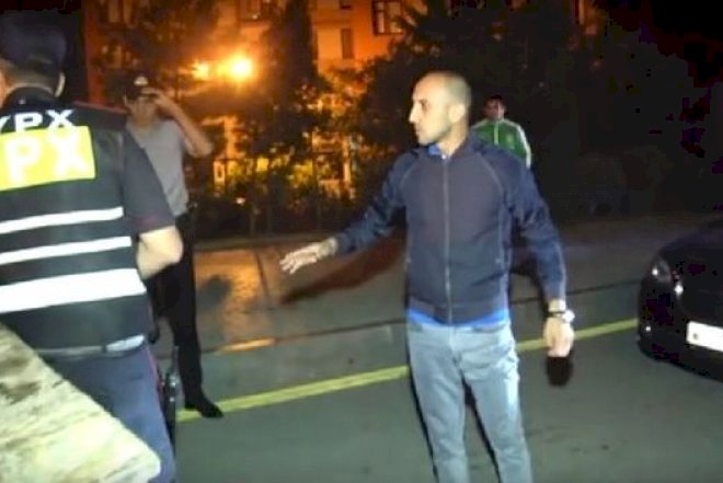    Yol polisi ilə sürücü arasında insident -   Video