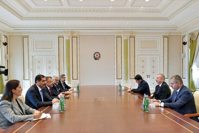    Türkiyənin Vitse-prezidenti İlham Əliyevin qəbulunda - Foto   