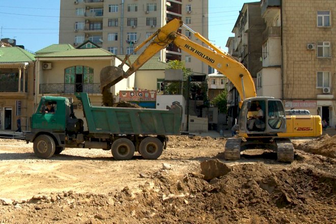    Bakının bu ərazisində evlər və obyektlər sökülür - Foto   