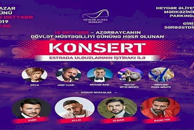    Heydər Əliyev Mərkəzinin parkında möhtəşəm estrada konserti davam edir   - Foto