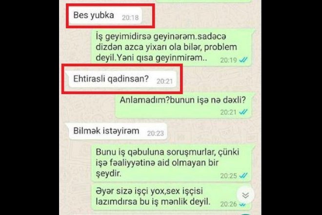    Bakıda iş axtaran xanıma iyrənc təklif - Fotolar   