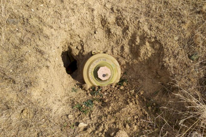    Ağdamda tank əleyhinə mina tapıldı - Foto   