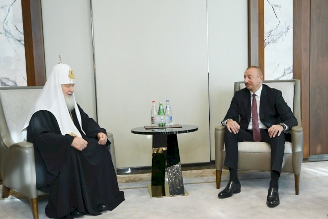    İlham Əliyev Rusiyanın Patriarxı Kirill ilə görüşdü -   Foto
