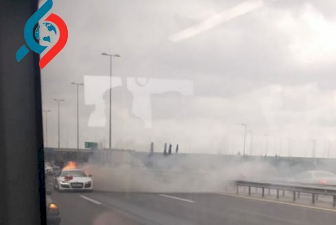    Bakıda dəhşət –   Gəlin maşını alov alıb yandı - Foto+Video