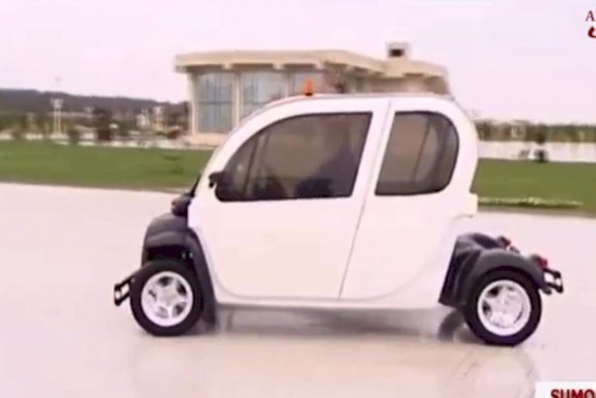   İlham Əliyev Bulvarı elektromobillə gəzdi –   Video