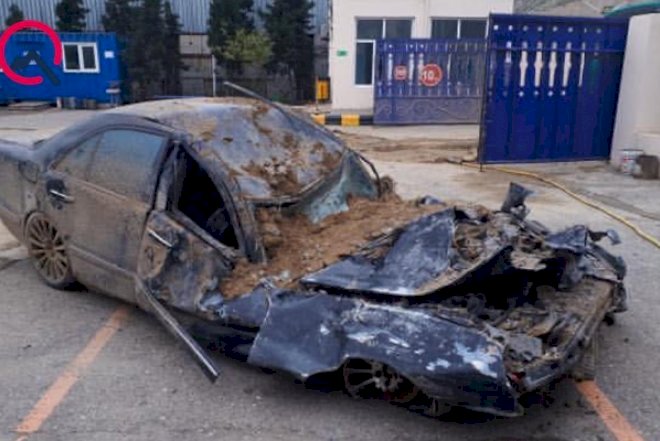    Sürüşmədə torpağın altında qalan maşının son halı - Fotolar   